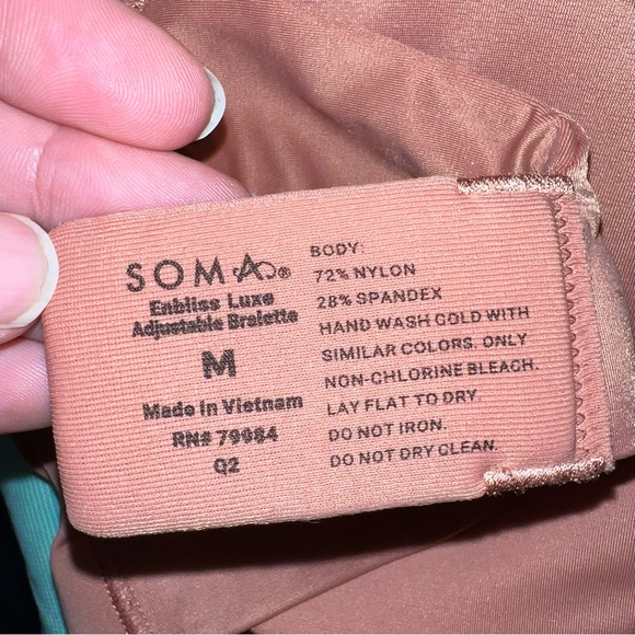 Soma Embrace Luxe Adjustable Bralette Rust Brown / Copper Women’s Size Medium - Picture 3 of 7